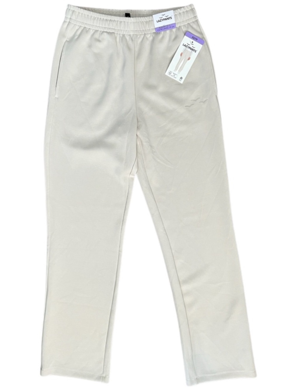 NWT Lazypants Sueded Straight Leg Pants Bone (beige)Size XS
